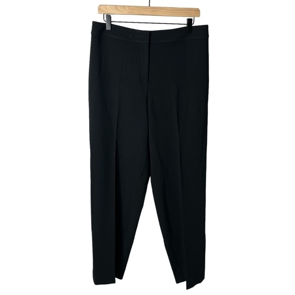 St John Crepe Marocain Straight Leg Diana Pant Black Size 14 - Picture 2 of 6